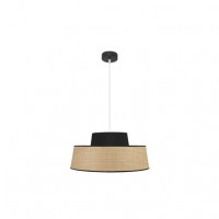 Distribuidor - Lâmpadas Diversas | Colgantes Moderno | COLGANTE JIA 1XE27 NATURAL/NEGRO REGX50X50 CM Ref: 177795009
